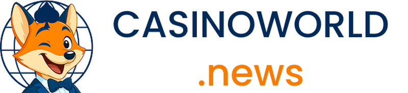 Casinoworld logó rókával és .news felirattal