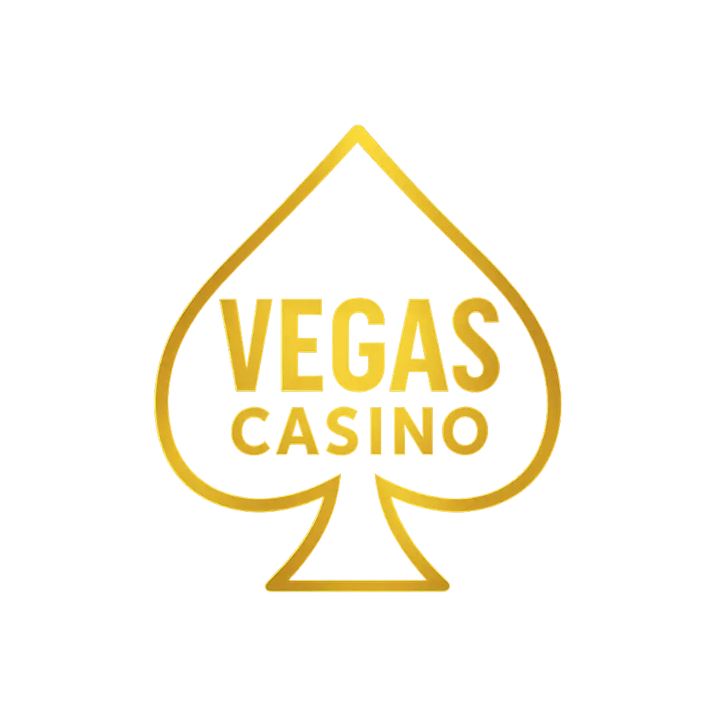 Vegas Casino logó arany pikk jellel