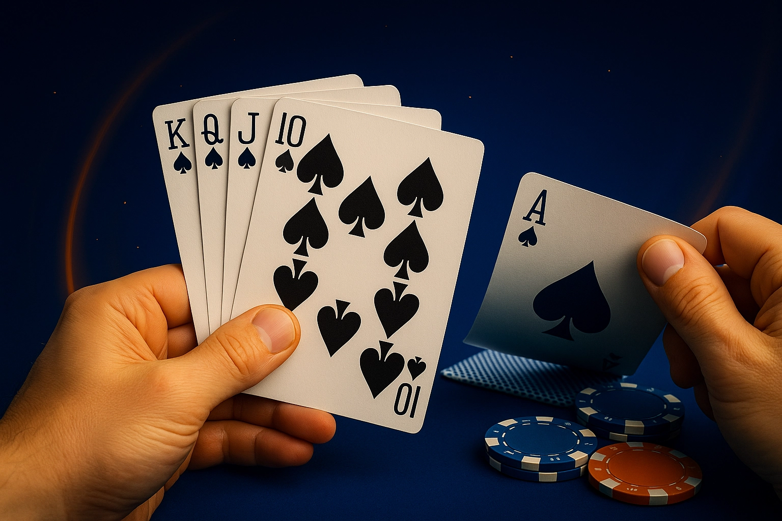 Royal Flush a pókerasztalon