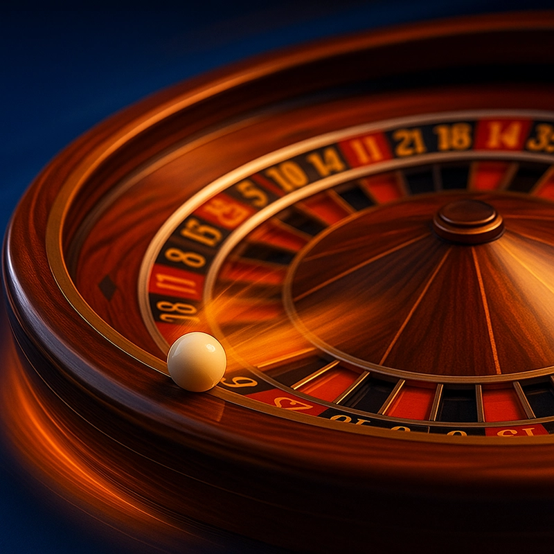 Rulettkerék közelről