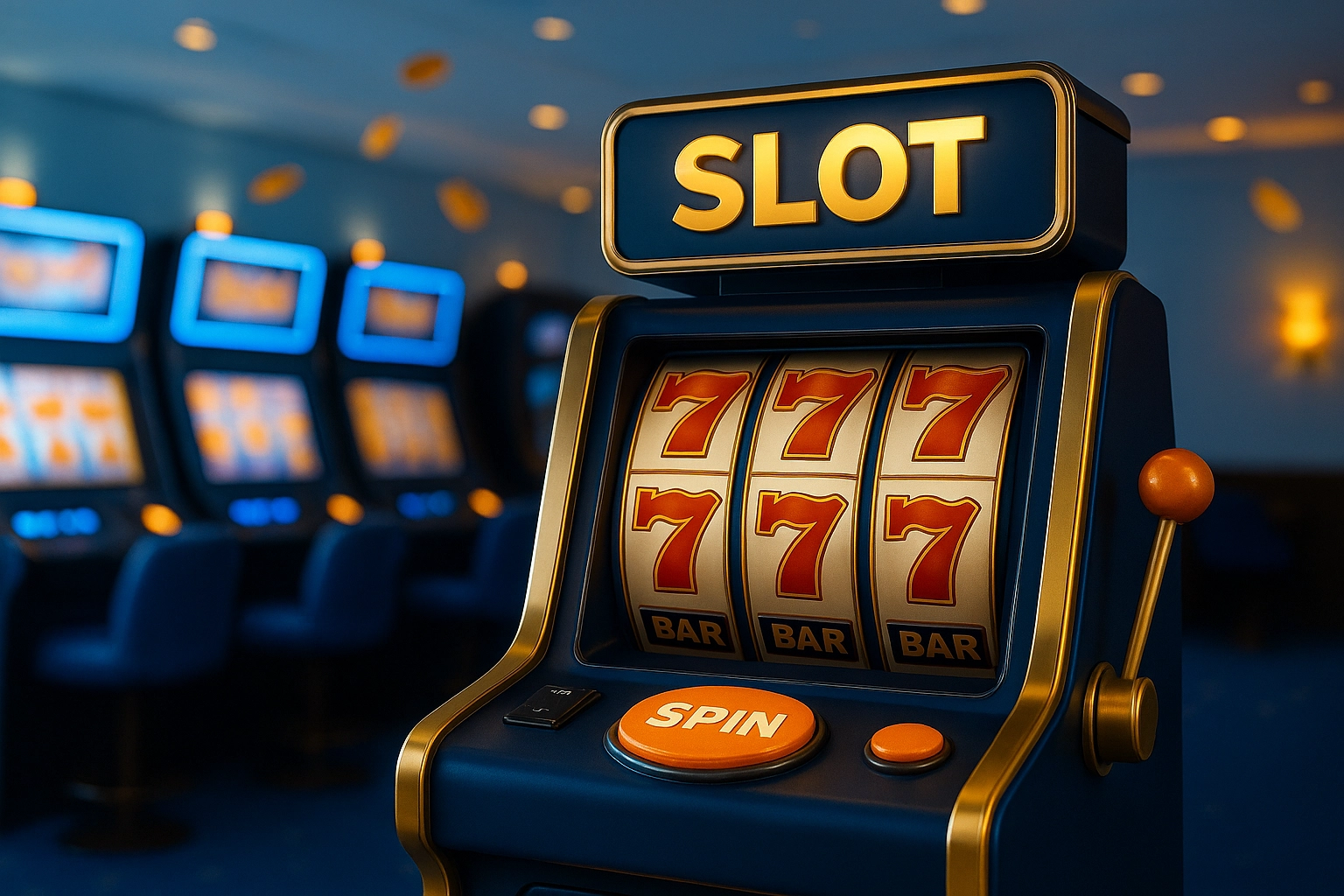 Klasszikus nyerőgép 777 szimbólumokkal