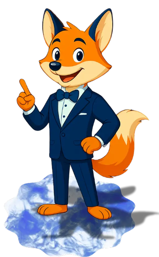 Mosolygó róka szmokingban